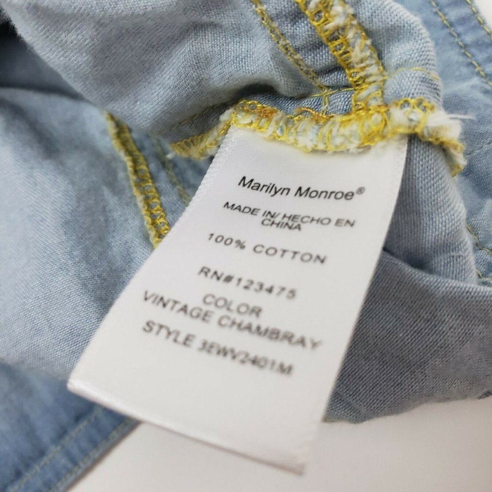 MARILYN MONROE‎ Chambray Vest Juniors XS - Picture 3 of 5